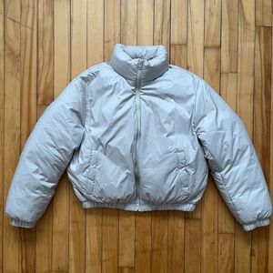 TNA Aritzia Super Puff Shorty Goose Down Jacket Beige Small 116856